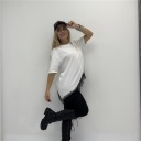 maglia in cotone con pizzo flex